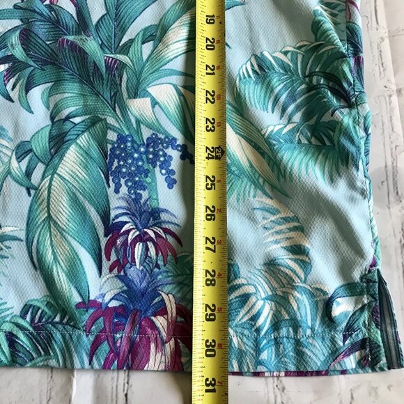 Tommy Bahama Button Up Shirt Men's Size XXL Hawaiian Island Zone Playa Azul - Picture 6 of 7